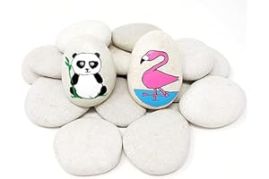 VELLES Groß Steine zum Bemalen & Garten Kieselsteine Weiße Kies Dekosteine Naturstein Marmorkies Zierkies Kiesel für Gartendeko - Aquarium Deko Stein Gartensteine Weiss Gross 40-80 mm