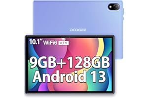 DOOGEE U10 Tablet 10.1 Pulgadas Android 13, Tablet Táctil 4GB(9GB) RAM+128GB ROM (TF 1TB), Cámara 8+5MP, Pantalla IPS HD, 5060mAh Batería, Rápido WiFi 6, Bluetooth, Quad-Core, Type C, Púrpura