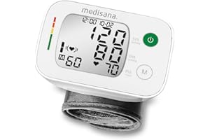 medisana BW 335 Tensiomètre au poignet, mesure précise de la tension artérielle et du pouls avec fonction mémoire, échelle de feux tricolores, fonction d'affichage d'un rythme cardiaque irrégulier