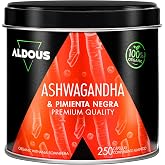 Ashwagandha Capsules 2160mg - 250 Capsules - Organic with Black Pepper | Ashwagandha Root with Black Pepper - No Additives -