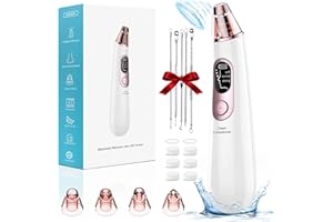 ANYFACE Aspiratore Punti Neri Rimozione di Comedone Viso: Pulitore dei Pori - Estrattore Vacuum Aspira Punti Neri Professionale - Ricaricabile Display LED e 4 Testine
