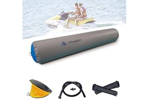 LTCANOPY Gommone ad alte prestazioni, per ancoraggio, yacht, barche a vela, parafango da barca, dotato di corda in nylon a doppia treccia da 10 m, pompa a pedale