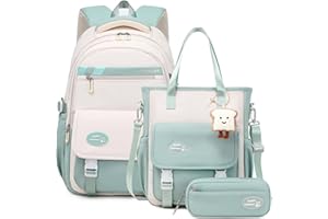 Tanou Plecak szkolny dla dziewcząt, plecak dla nastolatków, zestaw tornistrów szkolnych z tornirem szkolnym i piórnikiem, tornister szkolny, casualowy, plecak szkolny dla dziewcząt i kobiet