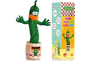 ASOVNIS Dancing Talking Pickle Toy for Baby Toddler, Boys Girls Gifts Singing Mimicking, Recording Repeating What You Say, Baby Toys with 120 English Songs, Kids Funny Gag Gift Talking Toy, Adjustable Volume
