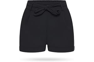 KENDINDZA COLLECTION Kendindza Damen Sommer Shorts Kurze Hose mit Schleife zum binden Bermuda Uni-Farben