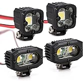 INJORA LED Işıklı Far Paletli Eksenel TRX-4 TRX6 SCX10 90046 Wraith Redcat Gen8 1/10 RC Crawler Araba, 4 Adet