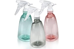Newpop 3 st. sprayflaska med sprayflaska 500 ml, påfyllningsbara sprayflaskor tom, transparent sprayflaska, plastsprejväxter, professionell vattensprayflaska för blommor, hår, rengöring