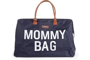 Childhome, Mommy Bag, Changing Bag, Maternity, Travel Bag, Large Capacity, Changing Mat, Adjustable Shoulder Strap, Compartmentalised, Insulated Pocket, Suitcase Pocket, Navy/white