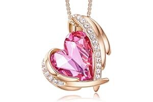 CDE Kette Damen Rosegold Herz Halskette für Frauen Schmuck mit Elegante Geschenkverpackung Weihnachten Geschenk für Sie Frau Freundin Mama Valentinstag/Party/Hochzeitstag/Jubiläum/Geburtstag