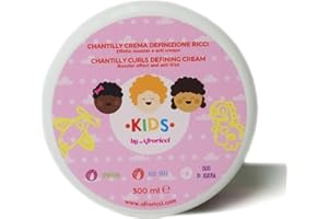 AfroRicci Kids Chantilly Crema Definizione Ricci 300 Ml, Idrata, la Nostra Crema Chantilly per Capelli Ricci e Mossi, Nutre, Definisce e Idrata Capelli Crespi e Secchi, Made in Italy