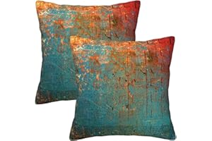 QUALKNOY Set of 2 Velvet Teal Cushion Covers 45 x 45 cm Modern Art Abstract Throw Pillow Case 18"x18" for Living Room Sofa Bed Outdoor Garden Home Decor Pillowcases