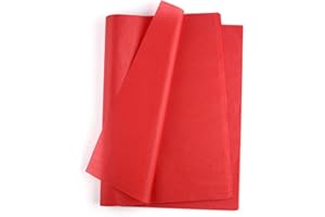 MIAHART 60 Fogli di Carta velina San Valentino 50x35 cm Rossa Carta da imballaggio Sfusa per l'artigianato Fai da Te di San Valentino
