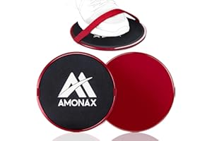 Amonax Suwaki rdzeniowe, dwustronne tarcze ślizgowe z paskami. Ab Gliders do ćwiczeń rdzeniowych fitness na siłowni i w domu, dwustronne suwaki siłowe pary ślizgowe do dywanu, drewna, podłogi