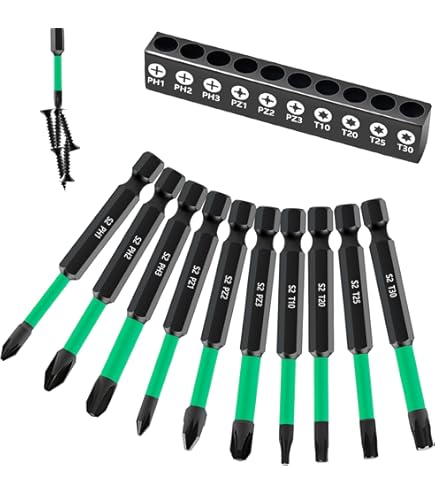 Set 10 Punte Per Cacciavite Magnetiche Lunghe - Attacco Esagonale Per Avvitatori Elettrici E Manuali - Foto 9