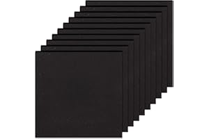 SKYPRO 10 fogli acustici in schiuma EVA ad alta densità, 200 mm x 200 mm, colore: nero, spessore: 10 mm