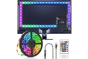 LTBBOID LED Lights for TV 3 Meters, TV Backlights, USB LED Strip Lights with Remote, 5050 RGB DIY Color Changing Strip Lights, Party and Home Decoration