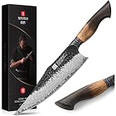 XINZUO 21.8 cm Chef Knife 67 Layers Damascus Steel | Sharp Professional Kitchen Chef Knife Steel 10Cr15CoMoV -Hammered Patter