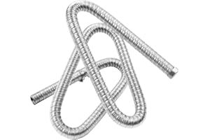 HOIIME Dual Layer Automotive Heater Exhaust Pipe, 24mm Stainless Steel Exhaust Pipe 36061296 90394 with Clamps, Air Diesel Heater Exhaust Hose for Webas-to, Eberspach-er Heater Parts and Accessories (2m)