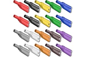 Cleqee 4 mm stapelbara höljda bananpluggar helt isolerade 10 färger