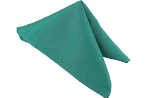 Trimming Shop Cloth Napkins 20 Inch x 20 Inch Dinner Table Napkins, Washable Reusable Cotton Polyester Table Napkin for Wedding, Banquet, Home, Hotel, Cocktail, Dining Party, Forest Green, 10pcs