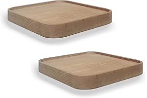 anaan Raft Estantería de Pared Madera Cuadrados Baldas Flotante Estanterias de Pared Estante Colgante Mural Suspendida Exhibición para Plantas Vela Foto Decoracion Diseño Juego de 2 (Cuadrado 15cm)