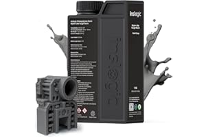 Inslogic Żywica Nylon-Like Tough do drukarki 3D, wysoka odporność na uderzenia i elastyczność dla drukarek LCD,DLP,SLA, żywica 365-405nm UV-Curing do części funkcjonalnych, 1kg, ciemnoszary
