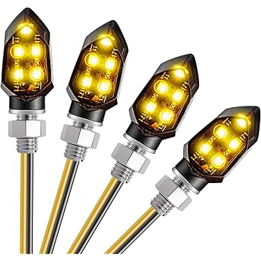 4 Indicatori LED Per Moto - 12 LED Ambra, Impermeabili, 12V - Universali Per Scooter E Quad - Foto 4