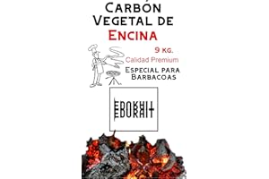 EDURAIT Carbón Vegetal Ecologico de Encina, para Barbacoas, Procedente de la Poda de Dehesas, Alto Poder calorífico, Larga Duración, Especial Barbacoas y Restaurantes. (Carbon 9Kg)