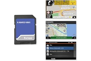 Xzent X-MAP27-MH1: Micro Tarjeta SD con Autocaravana GPS para Xzent Infotainer X-F270, Tarjetas para Europa, Campamento P. O. I. Paquete