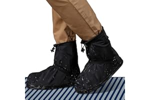 JUSPRO Waterproof Rain Boot Shoe Cover, Non-Slip PVC Rainproof Boot Covers with Zipper for Outdoor Sports Hiking Climbing Camping Scooter Travel - 1 Pair