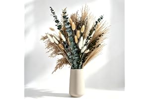 100 stycken torkade blommor, pampasgräs, 44 cm torkad blombukett, torkad blomma, torkade blommor för pyssel, dekoration varda