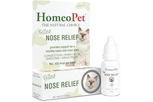 HomeoPet Feline Nose Relief, Safe and Natural Nasal and Sinus Medicine for Cats, Natural Pet Medicine, 15 Milliliters