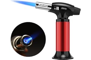 Ankway Kuchenna latarka dmuchawa, do wielokrotnego napełniania, kulinarna latarka do gotowania z zamkiem bezpieczeństwa i regulowanym płomieniem, idealna do deserów Creme Brulee, pieczenia, grilla,