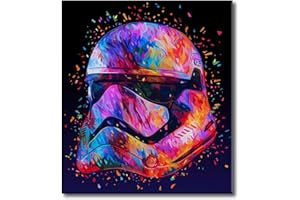 SHUKQUEEN Adults Paint by Numbers, DIY Oil Painting Kit for Kids, Drawing Kit with Paintbrushes, 16X20 Inch, Assault Soldier (Self-Assembly Frame)