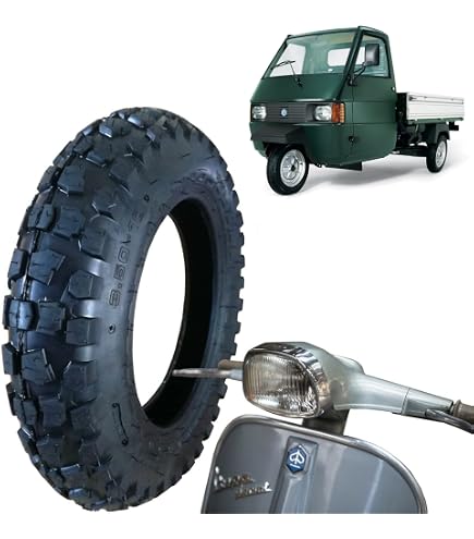 KIT COPPIA 2 GOMME RUOTA 3.50.10 CON CAMERA D'ARIA VESPA PX 125 150 200 | UK