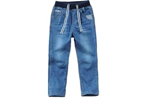 Echinodon Kinder Jeans Hose Jungen Leicht/Weich/Atmungsaktiv 100% Baumwolle Jeanshose