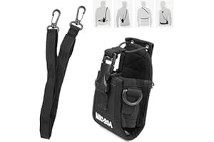 wlertcop MSC-20A Walkie Talkie Funda Walkie Talkie Cinturon Porta Walkie Talkie Cinturón Walkie Talkie Funda Bolsa Nylon Walkie-Talkie Funda para el Personal de Seguridad, Bomberos, policía(Negro)