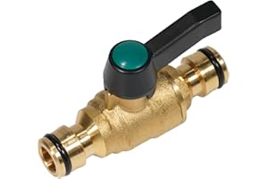 WISDOMGARDEN Gartenschlauch Kupplung Schlauchkupplung mit Regulierventil, 1/2"-Adapter an beiden Enden anschließen, Bauform mit Schalter