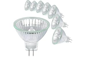 Givurao MR16 Halogen Leuchtmittel 20W 12V, 8 Stück GU5.3 Halogenstrahler Dimmbar 2700K Warmweiß, 280LM Halogen Reflektor 35° Abstrahlungswinke for Halogenstrahler Einbau Schienenbeleuchtung