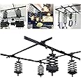 158''Pantograph Studio Ceiling Rail System Complete Kit 4 Drop Photography Ceiling Lamp Hanger Studio Lighting Support Rail System,Photography Pantograph System Complete Kit for Studio Shooting