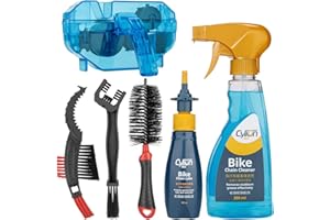 Kadacha Kit de nettoyage de vélo avec brosse à chaîne de vélo, nettoyant pour vélo, outil de brosse, nettoyant de chaîne de vélo et lubrifiant pour chaîne de vélo
