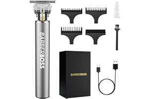 ‎BARBERBOSS Barberboss Bartschneider Männer, Haarschneidemaschinen Männer, Schnurlose Haarschneider Männer, Clippers für Männer Haarschnitt, Detail Stoppeln Trimmer QR-2068