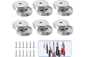 GOHOKI 12 Pack Magnet Strong Neodymium Magnets Small 20 x 5mm Rare Earth Magnets Round Countersunk Hole for Whiteboards Refrigerator Home Kitchen Workplace 25 Lbs Holding Force