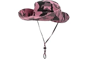 WANYING Damen Herren Outdoor Sonnenschutz Bucket Hut Fischerhut Baumwolle Two Way to Wear für Kopfumfang 55-62 cm Camouflage