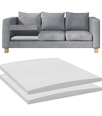 LELEFIDO Supporto Per Cuscino Per Sedile Cedente, 52 X 52 Cm, Imbottitura In Schiuma Ad Alta Densità, Pannelli Di Supporto Curvi Per Per Riparare Divani E Cuscini Di Seduta