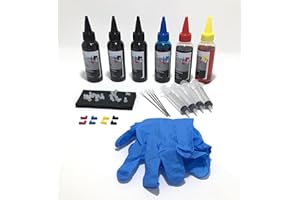 INKJET Kit di ricarica per inchiostro, da 600 ml, compatibile con stampanti a getto d'inchiostro desktop HP, Canon, Brother, Epson, Lexmark