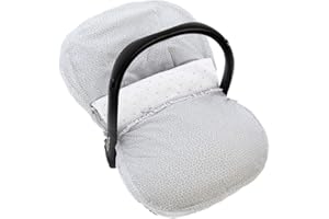 Funda + Saco Universal para Silla de coche GRUPO 0 Rosy Fuentes - Saco para Silla de Bebé Grupo 0 - Equipado para ser Ajustado perfectamente -Gris