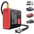 Anykit Tire Inflator Portable Air Compressor, 150PSI 4X Fast (Dual Cylinder) Inflation Air Pump with Digital Pressure Gauge, 12000mAh Electric Cordless Tire Pump for Truck, Car (Red)