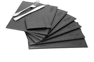 MAISON & WHITE M&W 12 Piece Faux Leather Table Set | 6 Placemats & 6 Coasters | Party Place Mats & Coasters