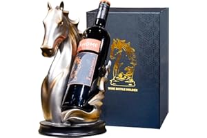 YINGAVERSAI Weinflaschenhalter Weinregale Tischpferd Statue als Zuhause Küche Weinkeller Dekorative Aufbewahrung Organizer, Pferd Skulptur Pferd Dekor Pferd Geschenke für Mädchen Männer Frauen